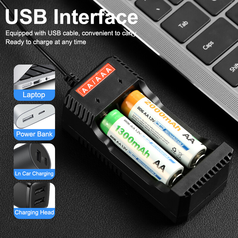 2/4/8 utora AA/AAA punjač baterija nikal hidrogen punjiva baterija USB izlaz podrška Prepunjavanje Zaštita od svjetla