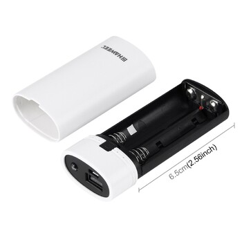 HAWEEL DIY 2x 18650 Battery (Δεν Περιλαμβάνεται) 5600mAh Power Bank Shell Box με έξοδο USB & ένδειξη