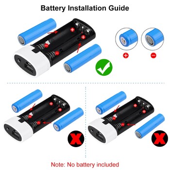 HAWEEL DIY 2x 18650 Battery (Δεν Περιλαμβάνεται) 5600mAh Power Bank Shell Box με έξοδο USB & ένδειξη