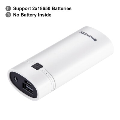 HAWEEL DIY 2x 18650 baterija (neįtraukta) 5600 mAh Power Bank korpuso dėžutė su USB išvestimi ir indikatoriumi