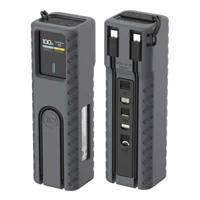 Silikonska torbica za CUKTECH No.10 Power Bank Brzi punjač Anti-Lost Sim Card Eject Pin Needle Torbica za pohranu USB C kabela Organizator