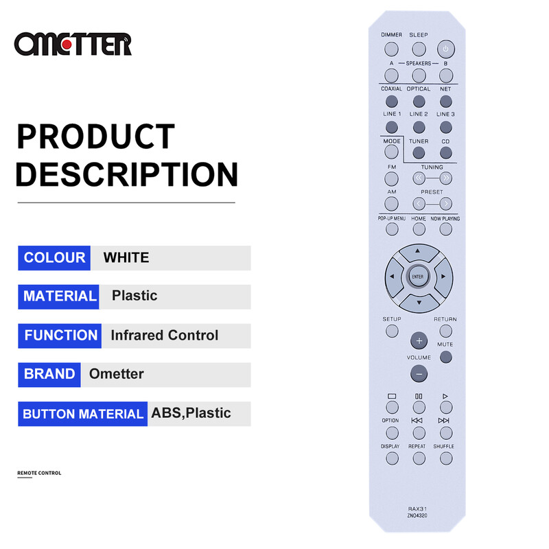 RAX31 ZN04320 Prikladno za daljinski upravljač Yamaha AV prijemnika RN301 R-N301BL RN301BL R-N301