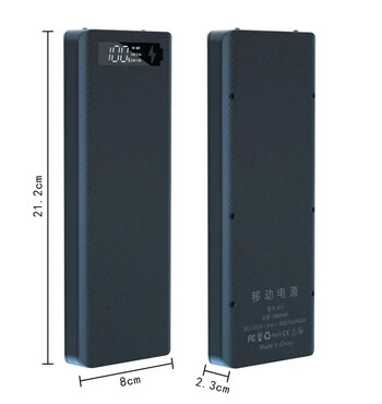 Θήκη PD DIY Power Bank 10*18650 Battery Charger Box QC Quick 18650 Battery Holder Dual Usb Mobile Phone Charger Shell No Battery