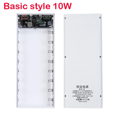 21700 Фенерче Батерия Зарядно устройство Кутия Power Bank Държач Направи си сам Shell Case Dual USB 8x21700 Battery Shell Storage Organize