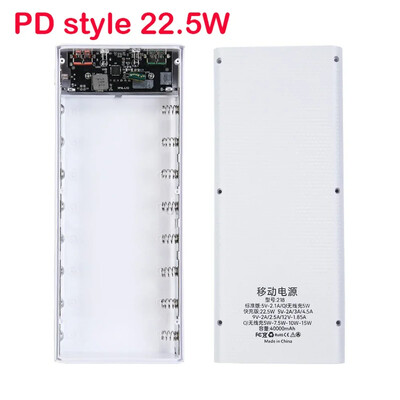 21700 Фенерче Батерия Зарядно устройство Кутия Power Bank Държач Направи си сам Shell Case Dual USB 8x21700 Battery Shell Storage Organize