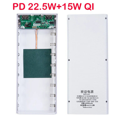 21700 Фенерче Батерия Зарядно устройство Кутия Power Bank Държач Направи си сам Shell Case Dual USB 8x21700 Battery Shell Storage Organize