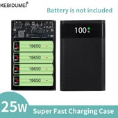 25W super brza baterija Power Bank Shell Storage box Dual USB Micro Type C 18650 baterija Držač kućišta za pametne telefone bez baterije