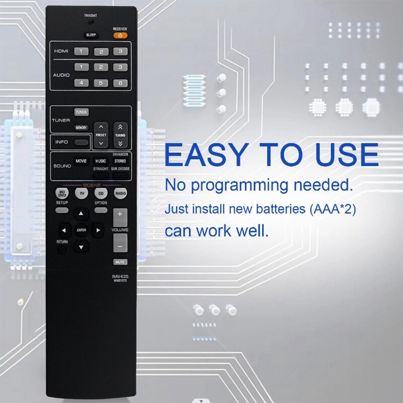 RAV435 WW51070 Daljinski za Yamaha kućno kino audio/video prijemnik HTR-2064 YHT-196 HTR2064SZ NS-B20 NS-C20 NS-SWP20