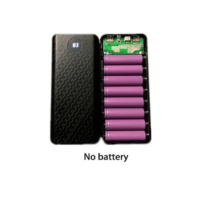 8x18650 skaitmeninis ekranas Power Bank Battery Box Nešiojamas „pasidaryk pats“ rinkinys mobiliojo akumuliatoriaus įkroviklio dėžutė mobiliojo telefono įkroviklio korpusas, skirtas „iPhone“