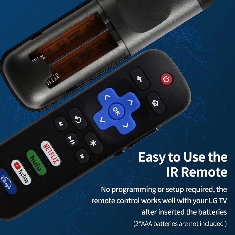 RC280A Резервно дистанционно, приложимо за TCL Roku TV 55UP120 32S4610R 50FS3750 32FS3700 32FS4610R 32S800 32S850