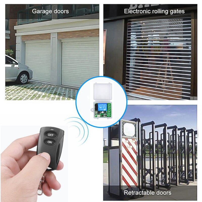 433MHz безжичен превключвател за дистанционно управление DC 12V 10A 1CH релеен модул приемник ВКЛ.ИЗКЛ. Дистанционно управление за порта Led светлини Крушка Направи си сам