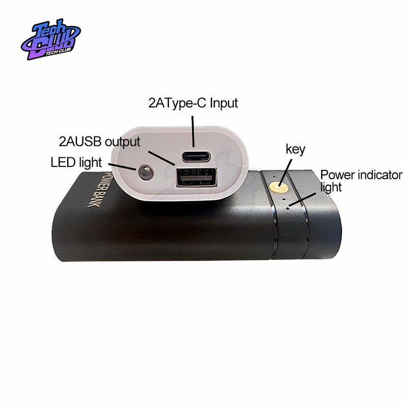 18650 „Power Bank“ dėklo rinkinio akumuliatoriaus įkroviklio „pasidaryk pats“ dėžutė išmaniajam telefonui HCCY „Power Bank“ dėklo įkrovimo dėžutė elektriniam įrankiui