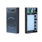 6* 18650 Power Bank dėklas, belaidis greito įkrovimo PD CX6, skirtas išmaniojo telefono įkrovimui žibintuvėlis, dvigubas USB „pasidaryk pats“ baterijų laikymo dėžutės