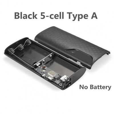 „Power Bank“ dėklas Naudingas LED skaitmeninis ekranas Telefonas „Power Bank“ 5 sekcijų 18650 telefono „Power Bank Shell“ namų tiekimas