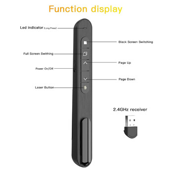 Παρουσίαση Wireless Presenter Remote Control Presentation Click Pointer Portable PPT Clicker Page Turning Pen for Classroom Office