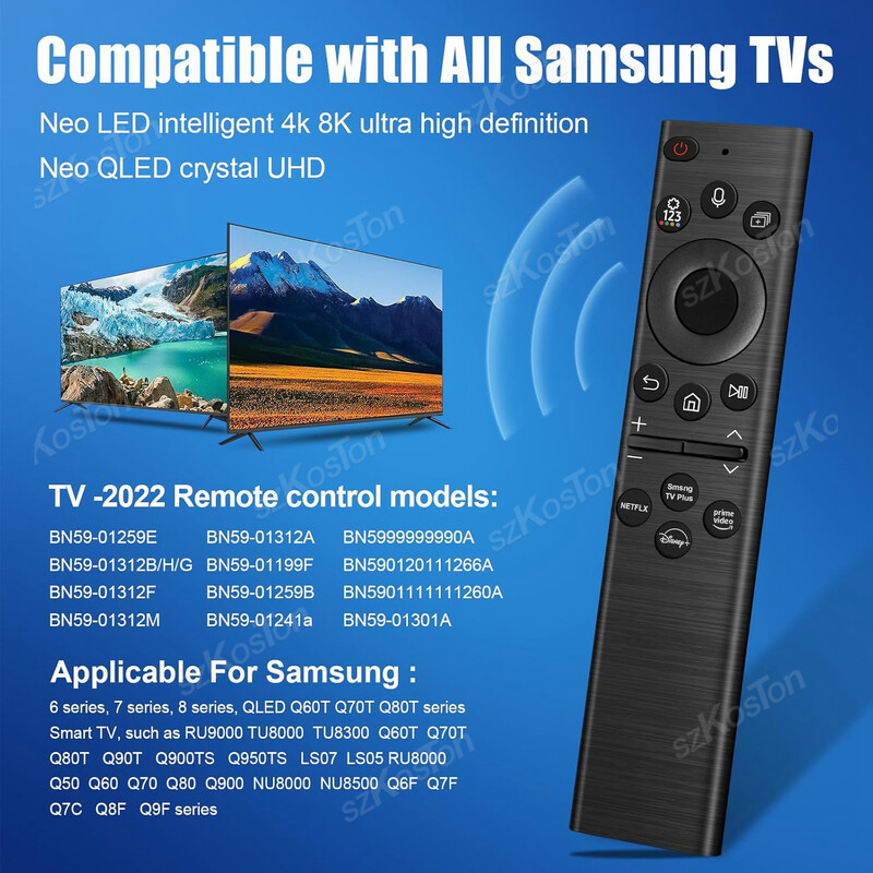 BN59-01385A Zamjenski glasovni daljinski upravljač za Samsung Smart TV daljinski za solarno punjenje za Samsung TV 4K 8K QLED The Frame