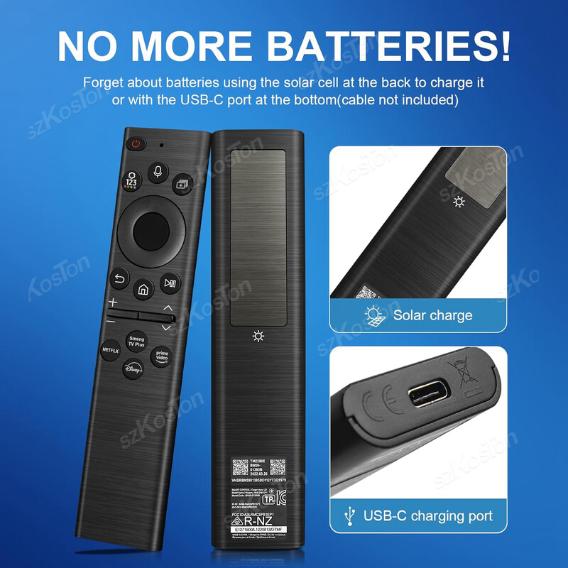 BN59-01385A Zamjenski glasovni daljinski upravljač za Samsung Smart TV daljinski za solarno punjenje za Samsung TV 4K 8K QLED The Frame