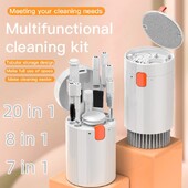 20 in 1/8 in 1 Cleaner Kit Skaitmeninių fotoaparatų ausinės Mobiliojo telefono valymo įrankis Nešiojamojo kompiuterio klaviatūros švarus rašiklio rinkinys Clean Brush Puller