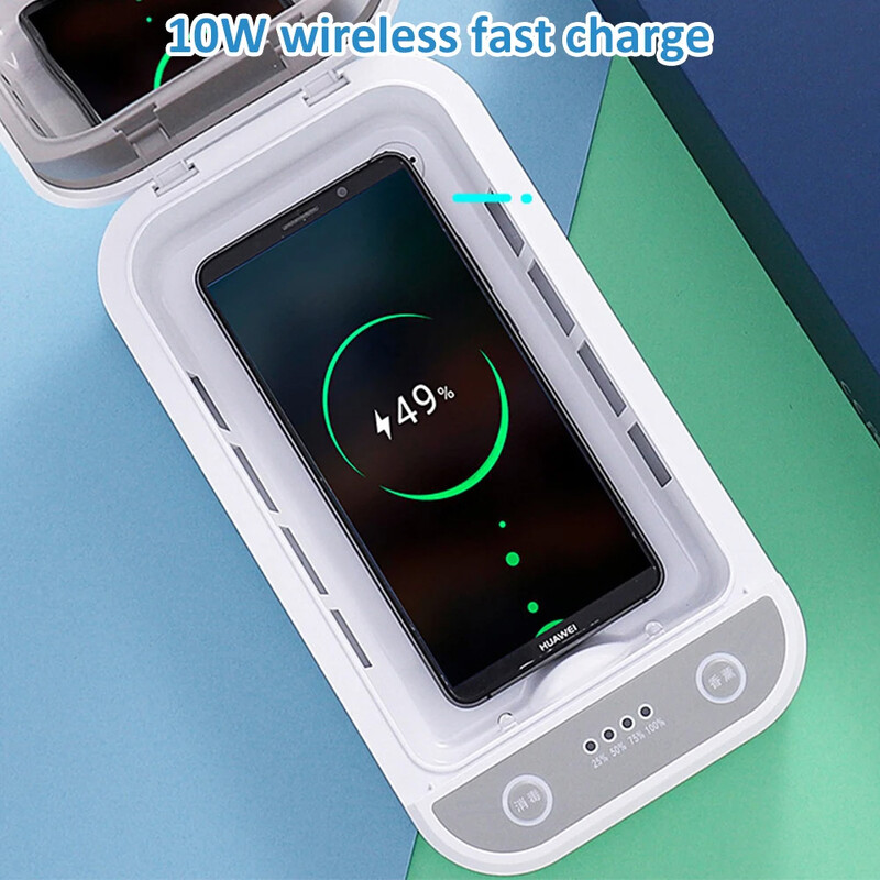 Multifunktsionaalne steriliseerimiskarp UV-valgusega telefoni steriliseerimiskarp USB-laadimisega kaasaskantav mobiiltelefoni sterilisaator meigitööriistade jaoks