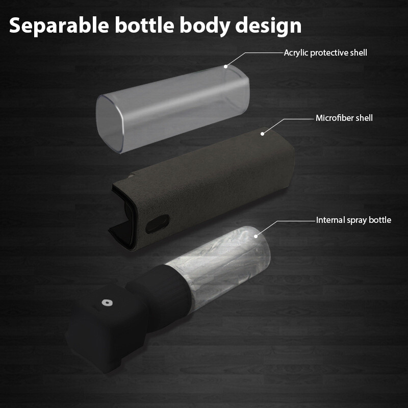 2-ühes ekraanipuhastaja pihustuspudel mobiiltelefoni tahvelarvuti arvuti ekraani puhastuslapid iPhone iPadile Samsung Xiaomi Huawei