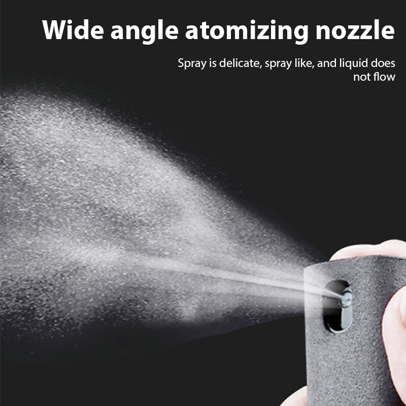 2-ühes ekraanipuhastaja pihustuspudel mobiiltelefoni tahvelarvuti arvuti ekraani puhastuslapid iPhone iPadile Samsung Xiaomi Huawei