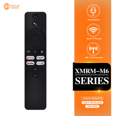 XMRM-M6 hangos távirányító a Xiaomi mi 2nd Gen Box készülékhez Alkalmazható a TV Box S (2nd Gen) 4K Ultra HD streaming médialejátszóhoz