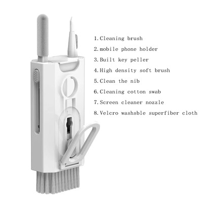 20 ühes digitaalne puhastuskomplekt Telefoni kaamera Sülearvuti klaviatuur Puhastusharja klahv Ekraanipuhastusvahend Tolmukoguja Jõulukingitus