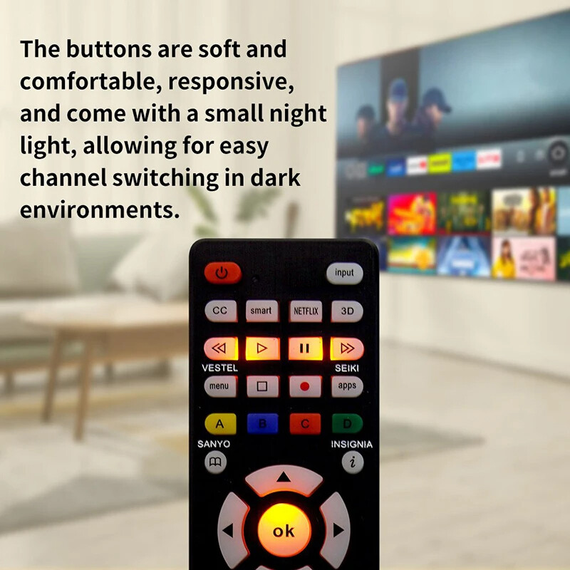 RCG008 Zamjenski univerzalni daljinski upravljač za Sony za Samsung za Panasonic ForToshiba za Philips sa svjetlom
