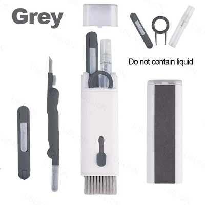 7-ühes multifunktsionaalne puhastuskomplekt telefonile iPad arvuti klaviatuurile kõrvaklappide puhastuspliiats peakomplekti puhastustööriistad klahvikorgi tõmbaja