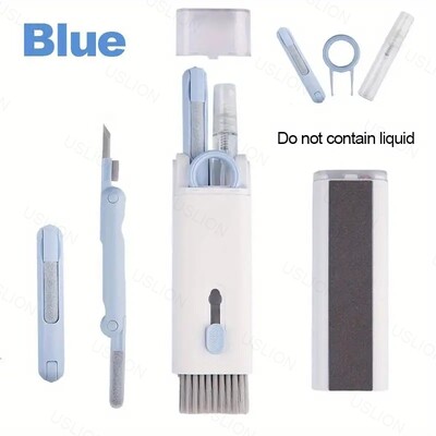 7-ühes multifunktsionaalne puhastuskomplekt telefonile iPad arvuti klaviatuurile kõrvaklappide puhastuspliiats peakomplekti puhastustööriistad klahvikorgi tõmbaja