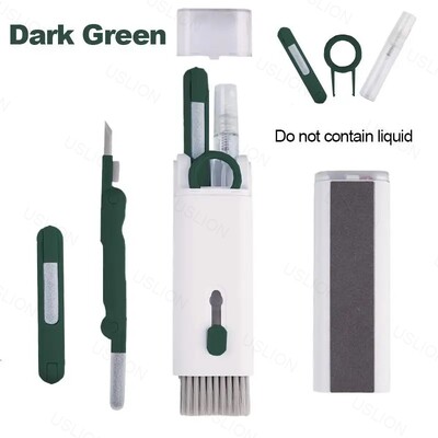 7-ühes multifunktsionaalne puhastuskomplekt telefonile iPad arvuti klaviatuurile kõrvaklappide puhastuspliiats peakomplekti puhastustööriistad klahvikorgi tõmbaja