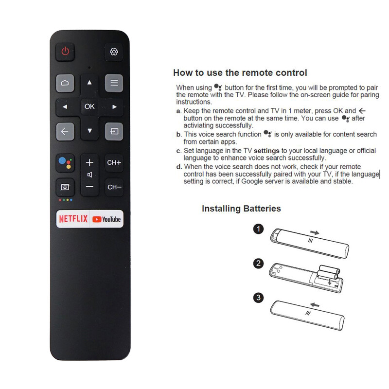 Uus originaal häälkaugjuhtimispult RC802V FNR1 / RC802V FUR6 TCL Android Smart TV jaoks 49P30FS 65P8S 55C715 49S6800 43P615