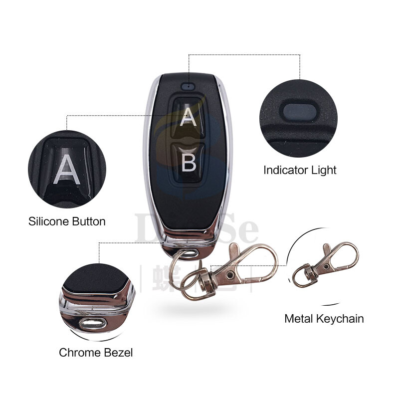 433MHz универсално безжично дистанционно управление AC220V 2CH rf релеен приемник и предавател за универсално управление на гаражни врати и портали