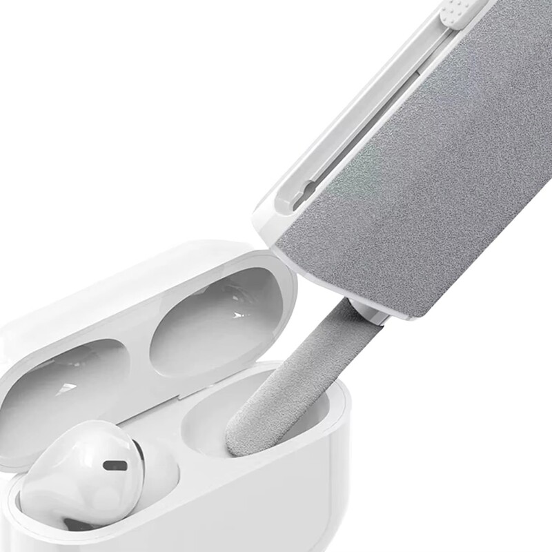 Viis-ühes puhastuskomplekt Sülearvuti ekraanipuhastuskomplekt Multifunktsionaalne juhtmevabade kõrvaklappide puhastustööriist Lphone laadimispordi jaoks