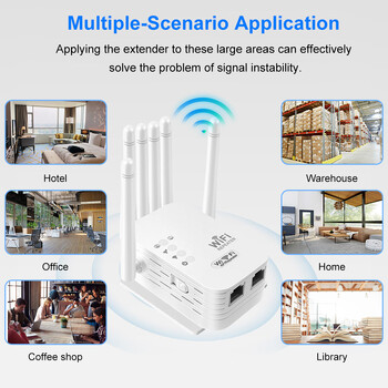 5G 1200Mbps WiFi Repeater Ενισχυτής σήματος Wi-Fi Επέκταση δικτύου Wi fi Booster 2,4G 5Ghz Ασύρματο Wi-Fi Repeater μεγάλης εμβέλειας