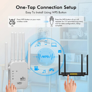 5G 1200Mbps WiFi Repeater Ενισχυτής σήματος Wi-Fi Επέκταση δικτύου Wi fi Booster 2,4G 5Ghz Ασύρματο Wi-Fi Repeater μεγάλης εμβέλειας