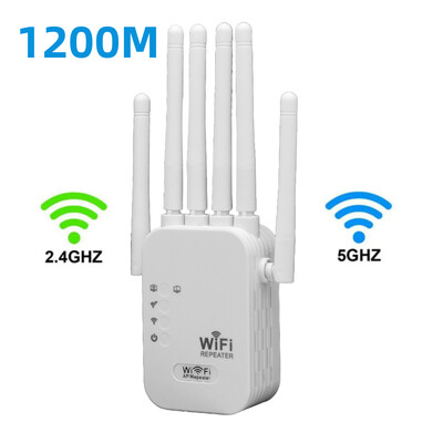 5G 1200Mbps WiFi kartotuvas Wi-Fi stiprintuvas Signalo Wifi plėstuvas Tinklo Wi-Fi stiprintuvas 2.4G 5Ghz ilgo nuotolio belaidis Wi-Fi kartotuvas