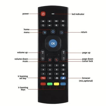 Air Mouse Wireless Mini Keyboard Remote Control MX3 2,4GHz IR Learning Remote Control για υπολογιστή Android TV Box Smart TV