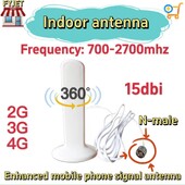 Patobulinta vidaus antena 360 mobiliajam telefonui, signalo suderinimas, stiprinimas 15 dbi, dažnis 698–2700 MHz