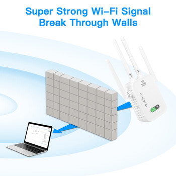 1200Mbps ασύρματος επαναλήπτης WiFi 2.4G/5G Ενισχυτής Επέκτασης Σήματος Διπλής ζώνης WiFi 5 Ενισχυτής Δίκτυο Σήματος μεγάλης εμβέλειας Δρομολογητής WiFi