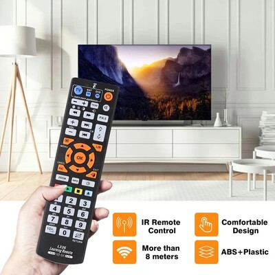 Univerzális Smart L336 IR távirányító tanulási funkcióval TV-hez CBL DVD SAT STB DVB HIFI TV BOX VCR STR-T infravörös eszközök