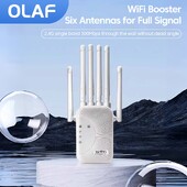 300Mbps belaidis WiFi kartotuvas 2.4G signalo maršrutizatorius 6 antenos tinklo stiprintuvas kartotuvas WiFi signalo dangtelio plėstuvo diapazono WIFI Boo