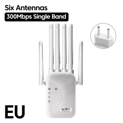300Mbps belaidis WiFi kartotuvas 2.4G signalo maršrutizatorius 6 antenos tinklo stiprintuvas kartotuvas WiFi signalo dangtelio plėstuvo diapazono WIFI Boo