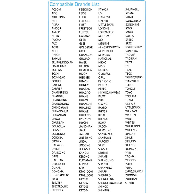 Daljinski upravljač svih većih marki Univerzalni Daljinski upravljač klima uređaja Namjenski K-1028e Univerzalna postavka jednim gumbom