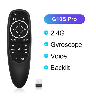 G10S 2.4G Air Mouse fără fir G10S PRO Telecomandă vocală Giroscop IR Learning G10SPRO BT pentru Android TV Box