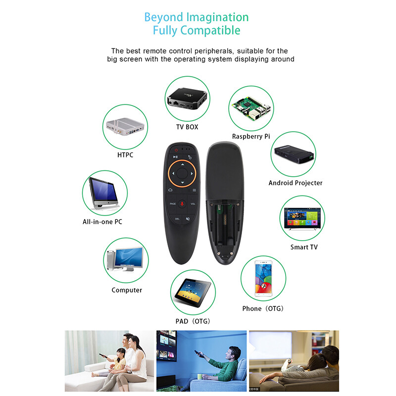 G10S 2.4G Air Mouse fără fir G10S PRO Telecomandă vocală Giroscop IR Learning G10SPRO BT pentru Android TV Box