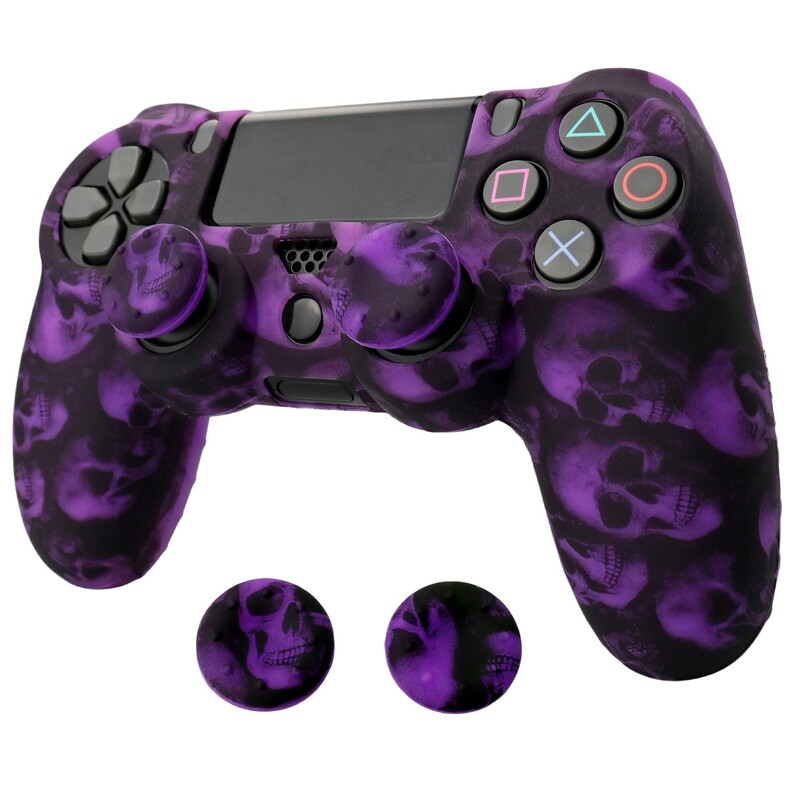 PS4 контролер защитно покритие плюс клавишна капачка PS4 игра контролер силиконово покритие PS4 камуфлажно силиконово покритие процес на воден трансфер