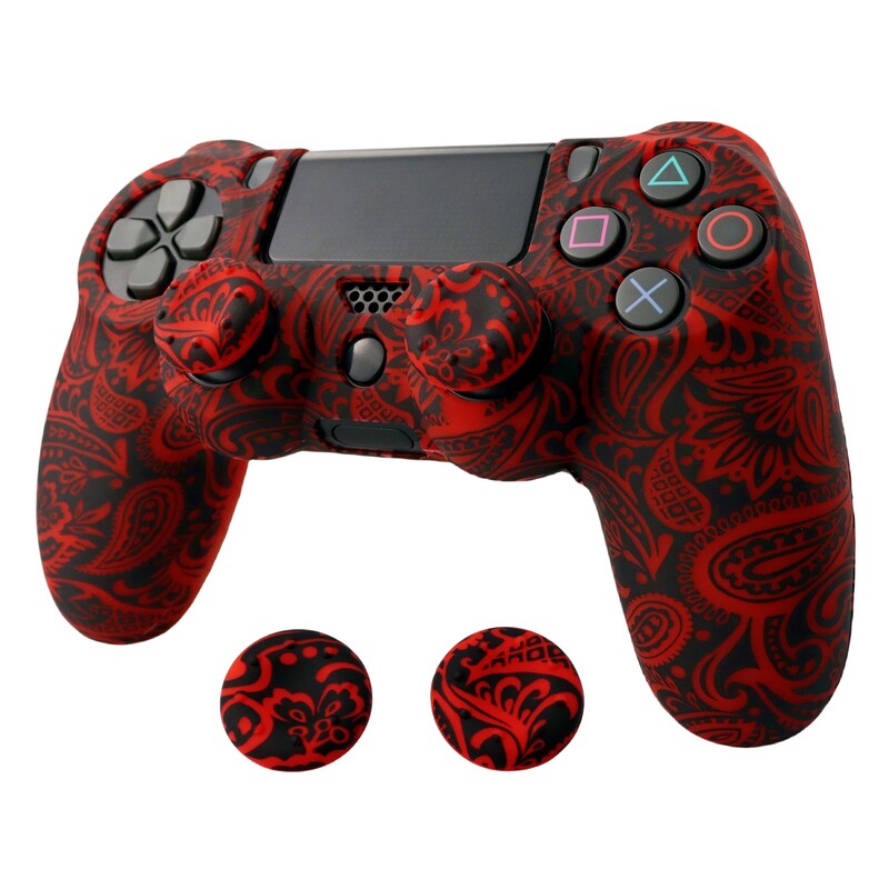 PS4 контролер защитно покритие плюс клавишна капачка PS4 игра контролер силиконово покритие PS4 камуфлажно силиконово покритие процес на воден трансфер