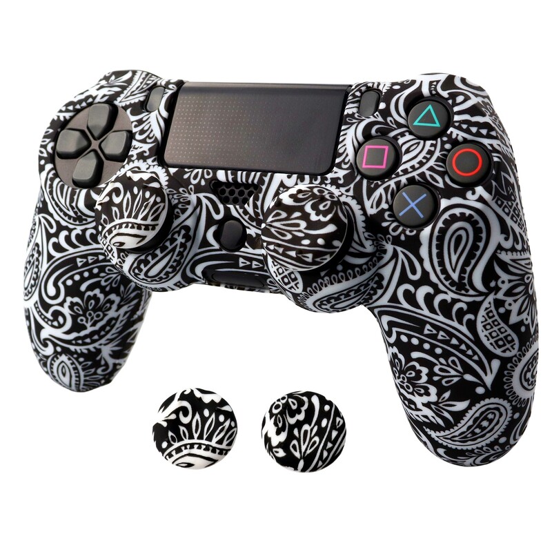 PS4 контролер защитно покритие плюс клавишна капачка PS4 игра контролер силиконово покритие PS4 камуфлажно силиконово покритие процес на воден трансфер