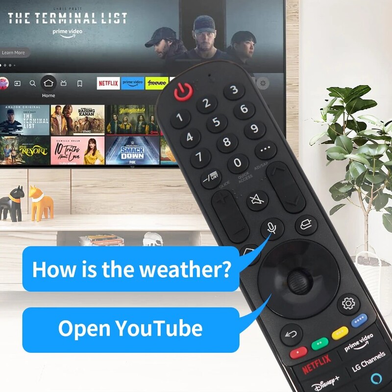 AN-MR21GA pakaitinis balso nuotolinio valdymo pultas, skirtas LG Smart TV OLED65C1PUB 65 C1 serijos 4K Smart OLED televizoriui (2021 m.) su „Netflix Prime V“